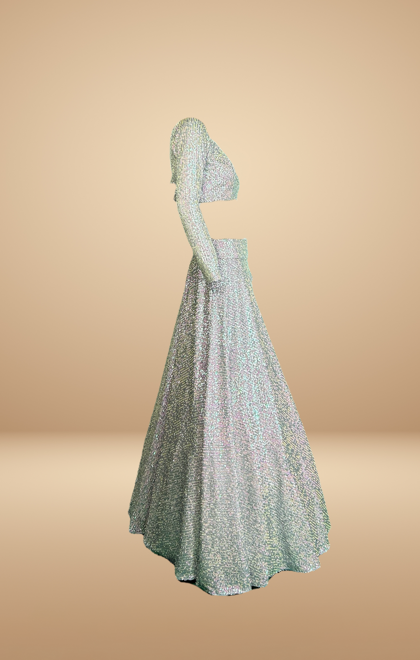 Shimmering Silver Sequin Dress