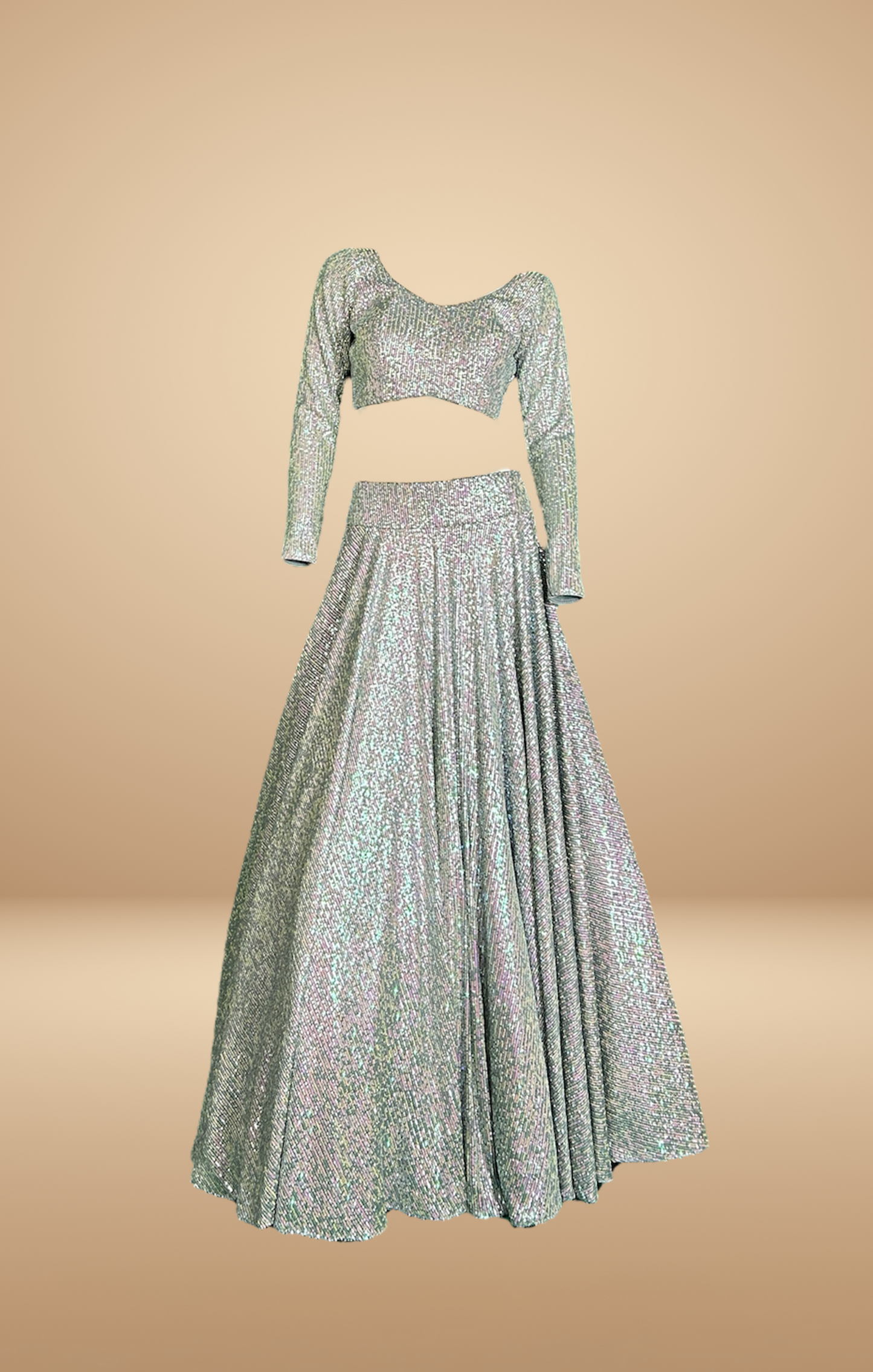 Shimmering Silver Sequin Dress