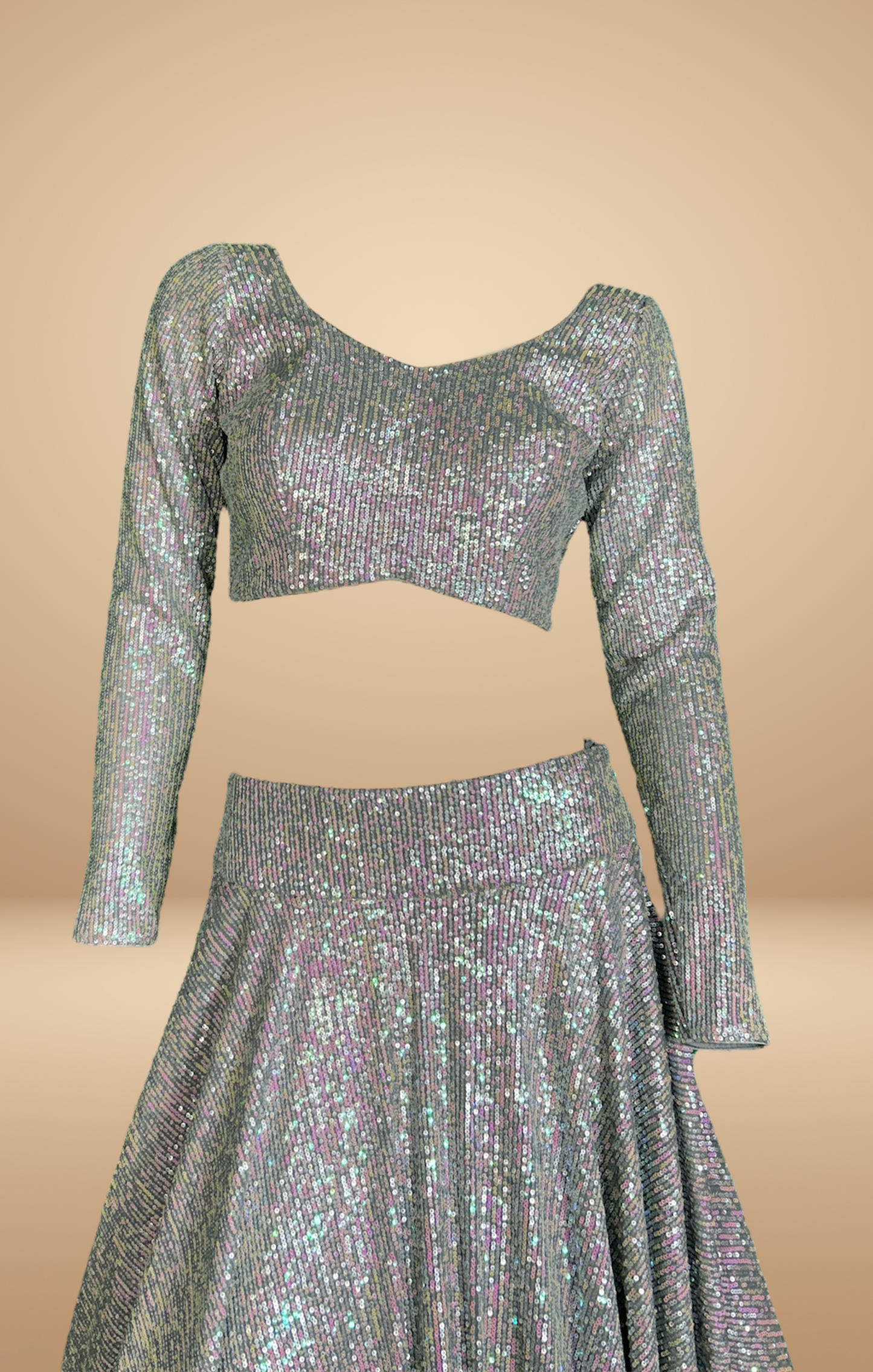 Shimmering Silver Sequin Dress