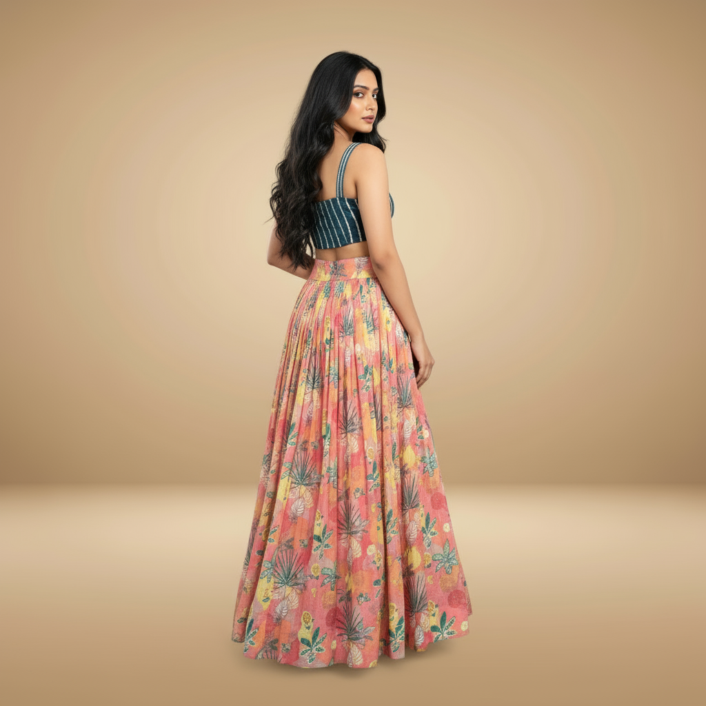 Floral Fusion Lehenga Set